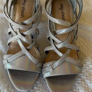 Silver Strappy Sandals